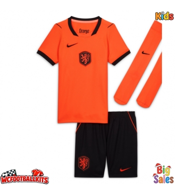 Netherlands Replica Home Stadium Kit for Kids World Cup 2026 Short Sleeve (+ pants)